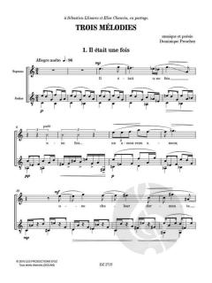 Trois Mélodies von Dominique Preschez 