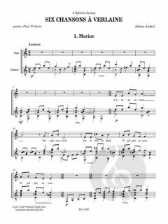 Six Chansons À Verlaine von Adrian Andrei 