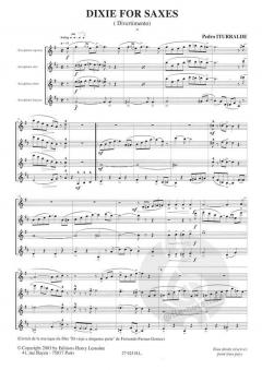 Dixie for Saxes - Divertimento von Pedro Iturralde 