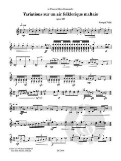 Variations sur un air folklorique maltais von Joseph Vella 