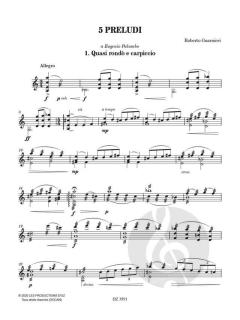 5 Preludi von Roberto Guarnieri 