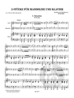 5 Stucke Fur Mandoline Und Klavier von Ludwig van Beethoven 