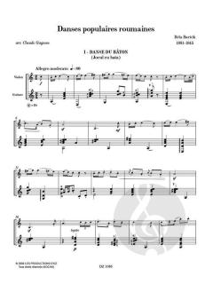 Danses Populaires Roumaines von Béla Bartók 