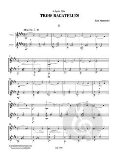 Trois Bagatelles von Érik Marchelie 