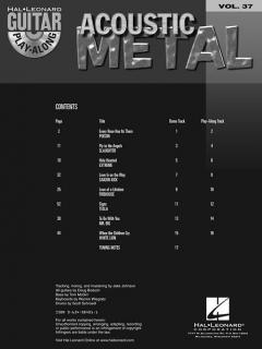 Guitar Play-Along Vol. 37: Acoustic Metal 