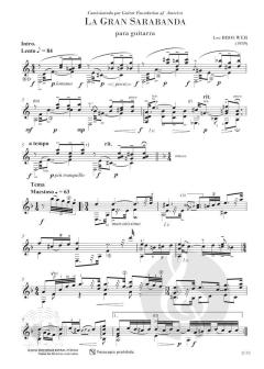 La Gran Sarabanda von Leo Brouwer 