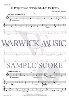 40 Progressive Melodic Studies for Brass von Corrado Maria Saglietti 