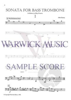 Sonata for Bass Trombone von John Kenny 