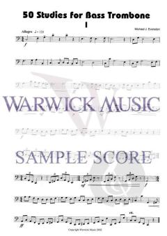 50 Studies for Bass Trombone von Michael Eversden 