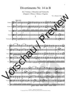 Divertimento in B-Dur für Streichquintett KV 270 von Wolfgang Amadeus Mozart 