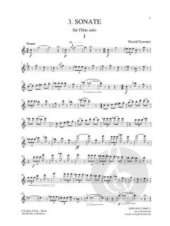 Sonate Nr. 3 für Flöte solo von Harald Genzmer im Alle Noten Shop kaufen