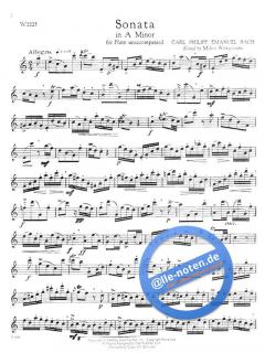 Sonata in A Minor von Carl Philipp Emanuel Bach 