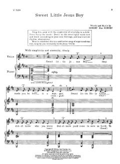 Sweet Little Jesus Boy von Robert MacGimsey 