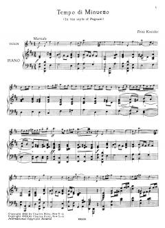 Tempo di Minuetto (In The Style Of Pugnani) von Fritz Kreisler 