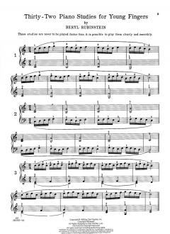 32 Piano Studies for Young Fingers von Beryl Rubinstein 