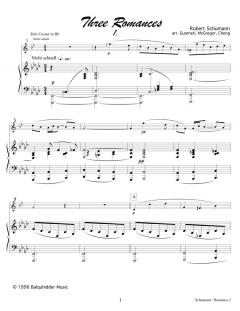 Three Romances von Robert Schumann 