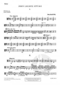 10 leichte Stücke von Béla Bartók 