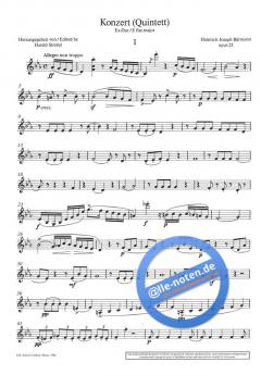 Konzert (Quintett) Es-Dur op. 23 von Heinrich Joseph Baermann 