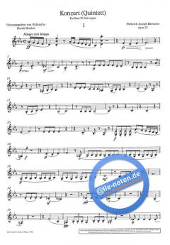 Konzert (Quintett) Es-Dur op. 23 von Heinrich Joseph Baermann 