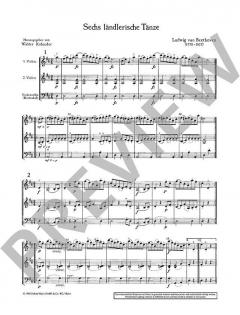 6 ländlerische Tänze D-Dur von Ludwig van Beethoven 