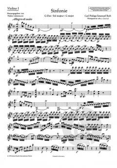 Sinfonie G-Dur Wq 182/1 von Carl Philipp Emanuel Bach 