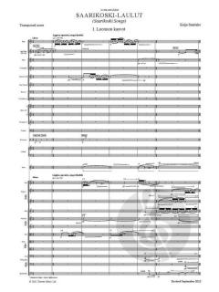 Saarikoski-laulut von Kaija Saariaho 