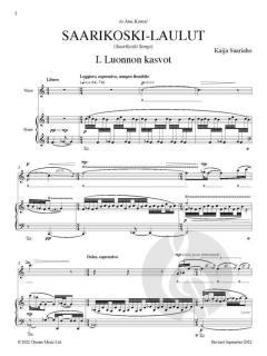 Saarikoski-laulut von Kaija Saariaho 