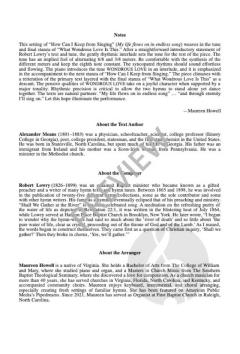 How Can I Keep from Singing? von Robert Lowry 