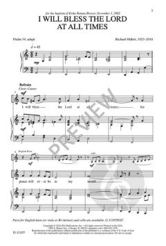 I Will Bless the Lord at All Times von Richard Hillert 