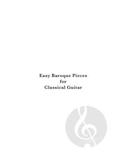 Easy Baroque Pieces for Classical Guitar 
