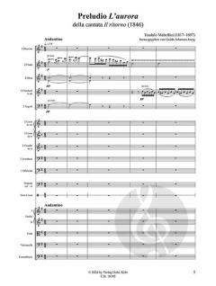 Preludio "L'Aurora" della cantata "Il ritorno" G-Dur von Teodulo Mabellini 