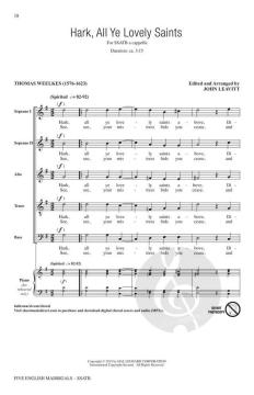 5 Englische Madrigale von Thomas Greaves 