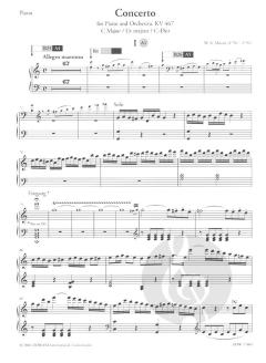 Konzert für Klavier und Orchester KV 467 in C-Dur von Wolfgang Amadeus Mozart für Klavier und Orchester im Alle Noten Shop kaufen