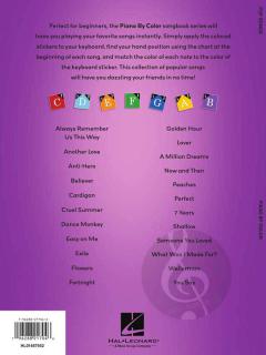 Piano-by-Color: Pop Songs 