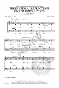 3 Choral Reflections on Liturgical Texts von Jeffery Honore 