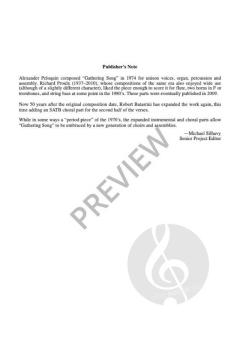 Gathering Song von C. Alexander Peloquin 