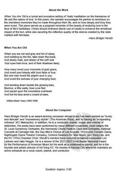 When You Are Old von Hans Bridger Heruth 