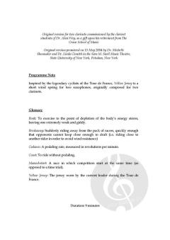 Yellow Jersey von Libby Larsen (Download) 