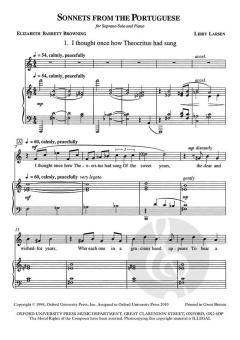 Sonnets from the Portuguese von Libby Larsen (Download) 