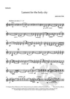 Lament for the holy city von John Rutter (Download) 