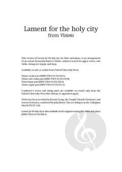 Lament for the holy city von John Rutter (Download) 