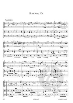 12 Sonaten Band 3: Sonaten 9-12 von Giuseppe Sammartini 