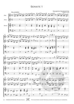 12 Sonaten Band 1: Sonaten 1-4 von Giuseppe Sammartini 