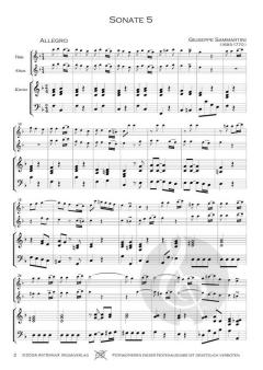 12 Sonaten Band 2: Sonaten 5-8 von Giuseppe Sammartini 