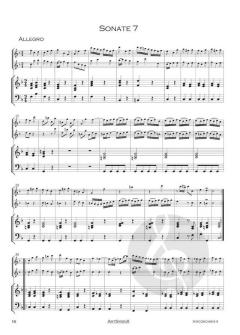 12 Sonaten Band 2: Sonaten 5-8 von Giuseppe Sammartini 