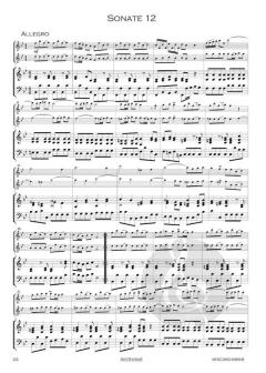 12 Sonaten Band 3: Sonaten 9-12 von Giuseppe Sammartini 
