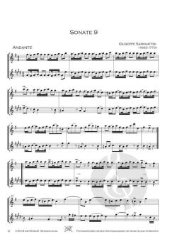 12 Sonaten Band 3: Sonaten 9-12 von Giuseppe Sammartini 