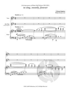 to sing, sweetly, forever von P. Brent Register 