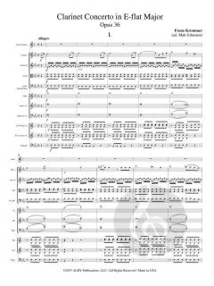 Clarinet Concerto in E-flat Major op. 36 von Franz Vincenz Krommer 