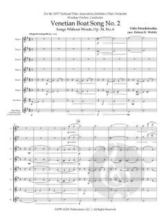 Venetian Boat Song No. 2 von Felix Mendelssohn Bartholdy 